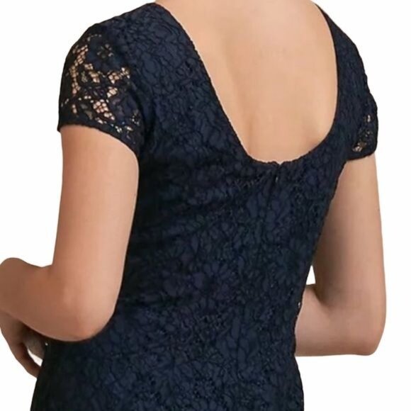 BHLDN Donna Morgan Deja Dress in Navy Blue Size 2 NWOT - Picture 3 of 10